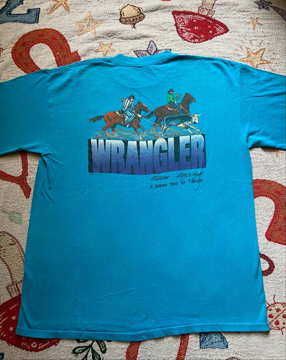 Vintage Wrangler team roping T-shirt